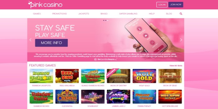 Pink Casino has an outstanding casino games
